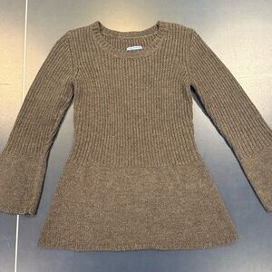 Simply Vera: Vera Wang Sweater Blouse Dark Grey: Like New XS